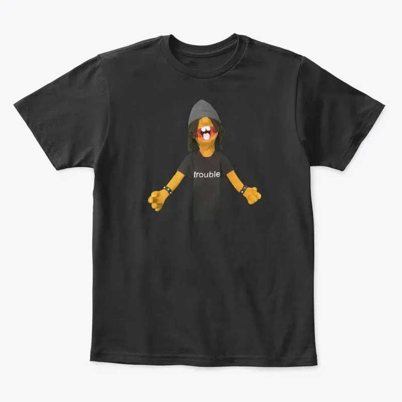 Trouble Brown Kids T-Shirt